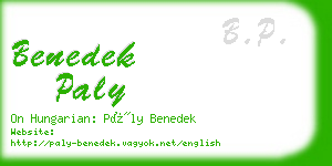 benedek paly business card